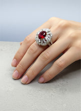 将图片加载到图库查看器，2.79cts Burmese Natural Ruby and Diamond Rong
