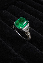 将图片加载到图库查看器，Colombian Emerald &amp; Diamond Ring

