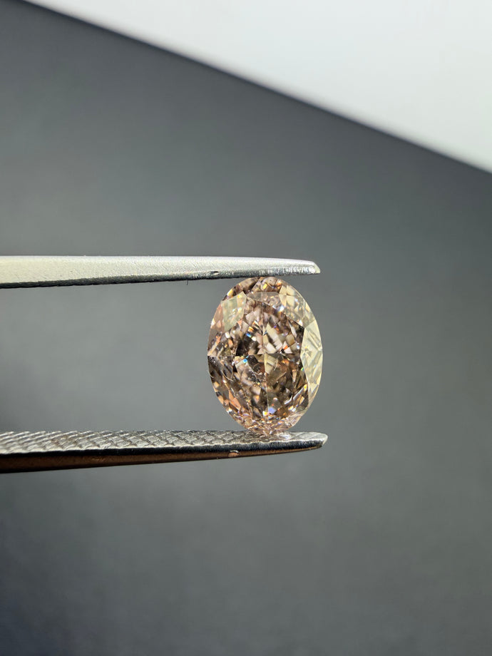 43/20 Cokelat Muda Alami Mewah 1,01 karat