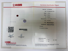 Muat gambar ke penampil Galeri, Unheated Mozambique Natural Ruby 1.30cts (Unmounted)
