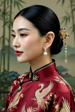 将图片加载到图库查看器，Diamond Earrings/ Pearl &amp; Diamond Ear Pendant
