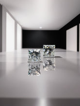 将图片加载到图库查看器，Matching Pair of Princess-cut Natural Diamonds 2.00cts/2.01cts
