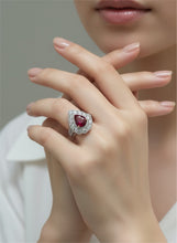 Muat gambar ke penampil Galeri, Natural Burmese Ruby &amp; Diamond Ring
