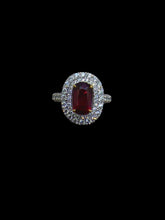 Muat gambar ke penampil Galeri, Unheated Mozambique Ruby and Diamond Ring
