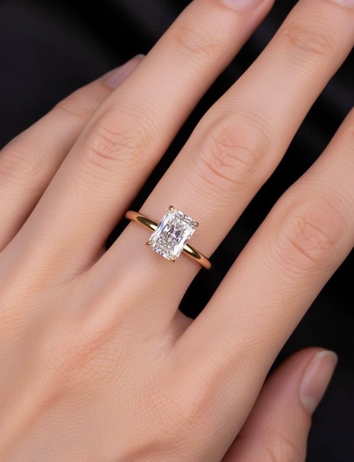 Radiant-cut Diamond Engagement Ring