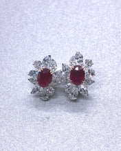 Load image into Gallery viewer, (ER#59) Ruby and Diamond Earrings
