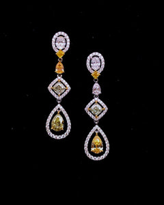 (ER#23) Natural Colour Diamonds Earrings